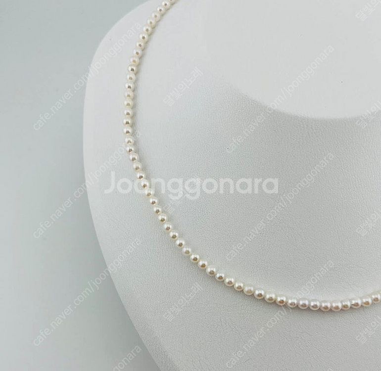 미니아코야 2~3mm 베이비아코야 진주 비즈 목걸이--3