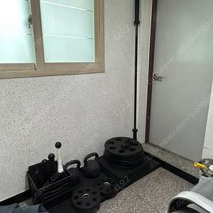 탄력 바벨봉(블랙), 7구 원판 20kg 1쌍