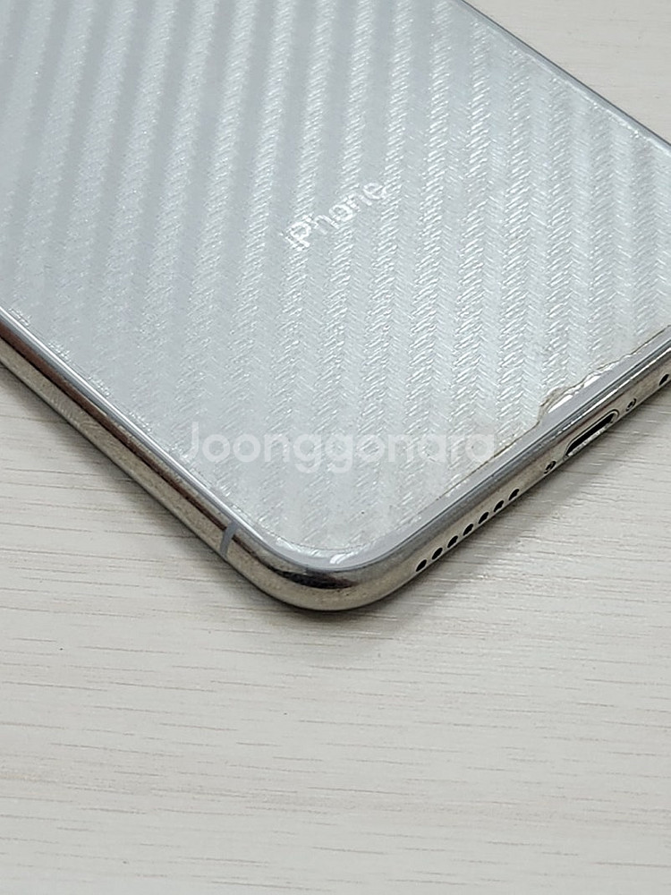 아이폰XSMAX 실버색상 64용량 상태좋은 무잔상 미파...--5