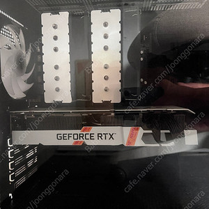 풀박스) 컬러풀 iGame RTX 3060Ti Ultra OC D6 8GB 화이트 LHR 판매합니다. + 지지대