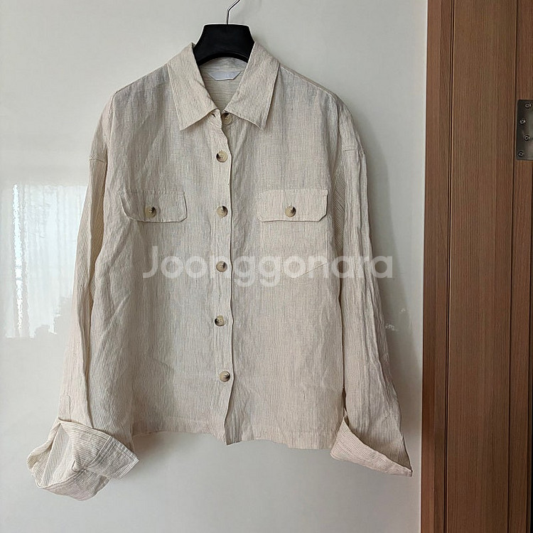 제평 지오베디 린넨100 자켓 셔츠 오버핏 올드머니룩 ...--0