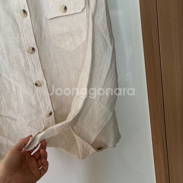 제평 지오베디 린넨100 자켓 셔츠 오버핏 올드머니룩 ...--7