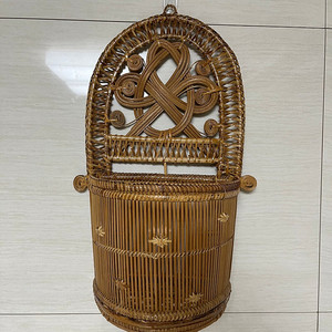 라탄 행잉 바구니