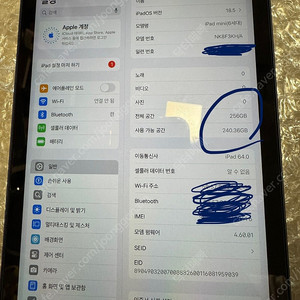 미니6 256 스그 셀룰러 팝니다