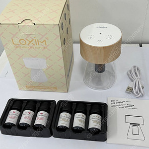 LOXIM 감성 스마트 디퓨저 무드등 아로마 실내 방향제, 리필6종 증정