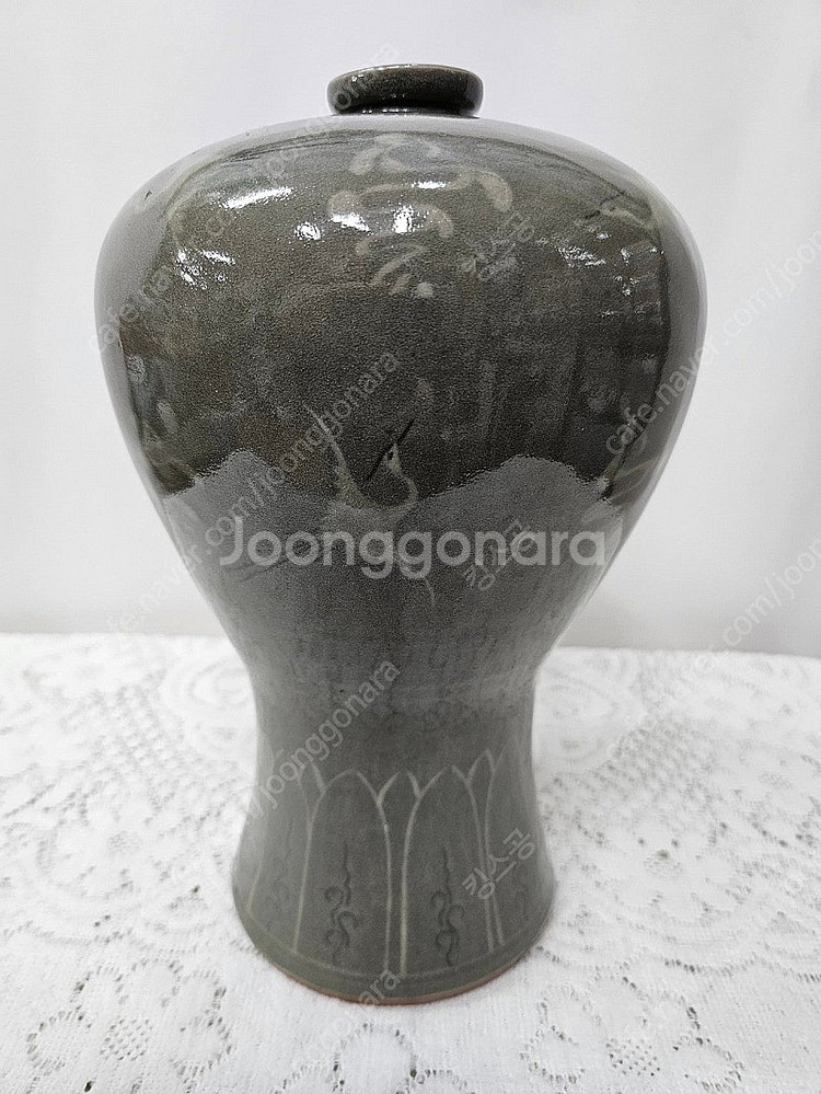 변산 위군섭 선생님의 삼강청자운학문매병 도자기 27x1...--0