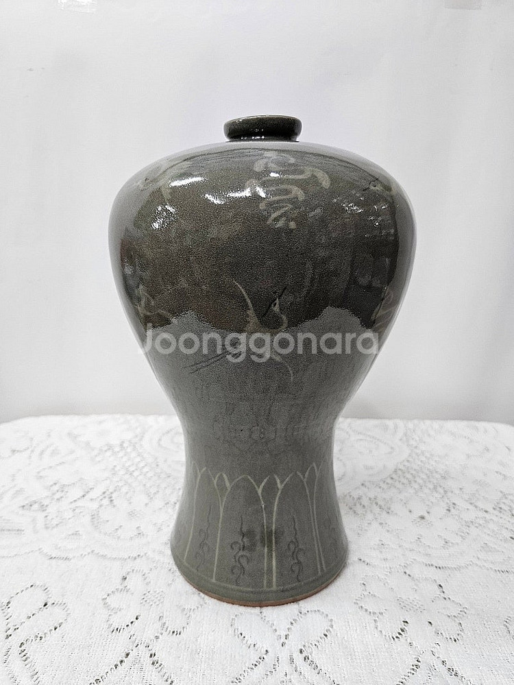 변산 위군섭 선생님의 삼강청자운학문매병 도자기 27x1...--4