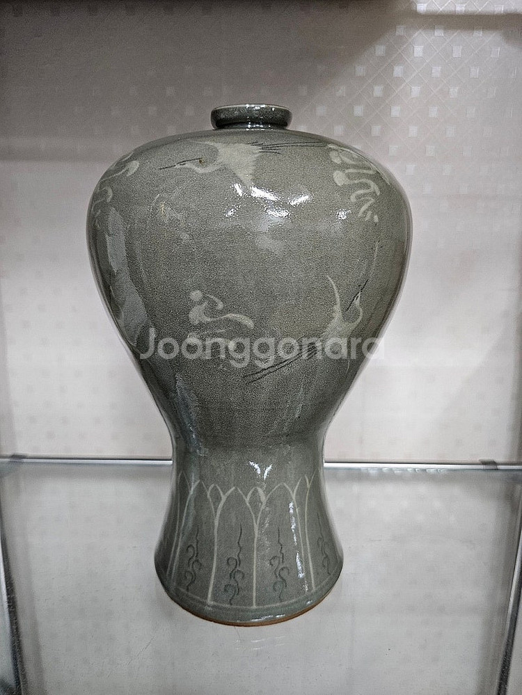 변산 위군섭 선생님의 삼강청자운학문매병 도자기 27x1...--6