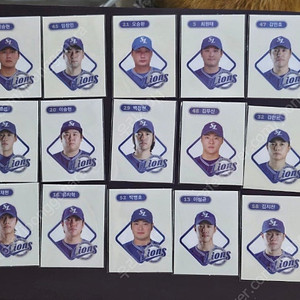 KBO 크보빵 띠부씰 시즌1 삼성 21장 전체