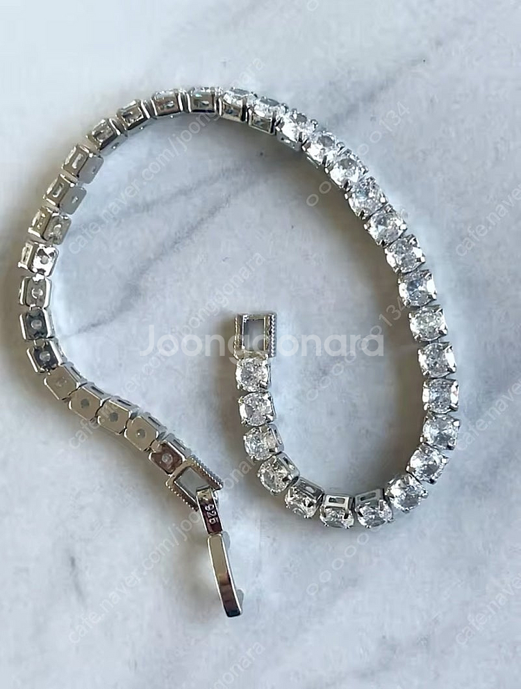 은 테니스팔찌 4mm 16cm / 18cm 완전 새상품--0
