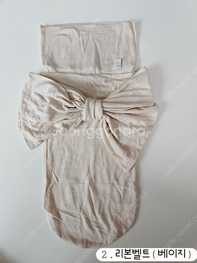 디어딜리 리본벨트 인어스와들 쉬폰베이지--3