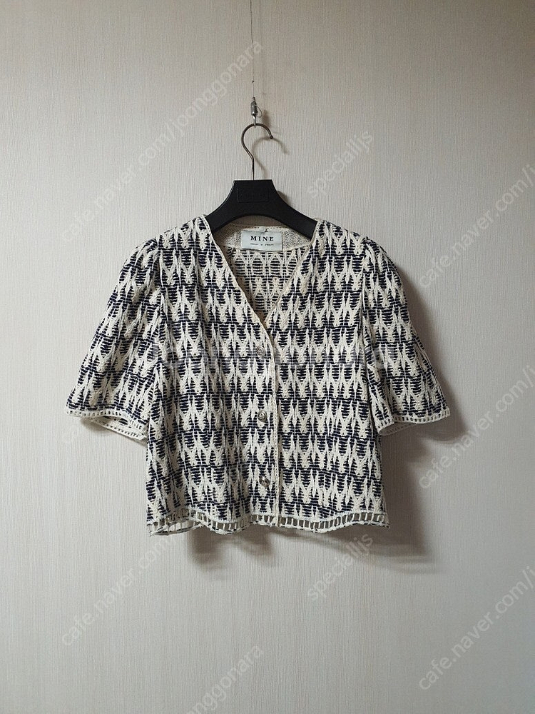 마인 mine 한섬 하프자켓 24ss 데님 팬츠 캐시미어 뷔스티에 원피스--5