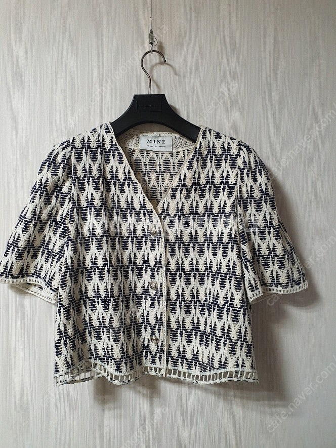 마인 mine 한섬 하프자켓 24ss 데님 팬츠 캐시미어 뷔스티에 원피스--6