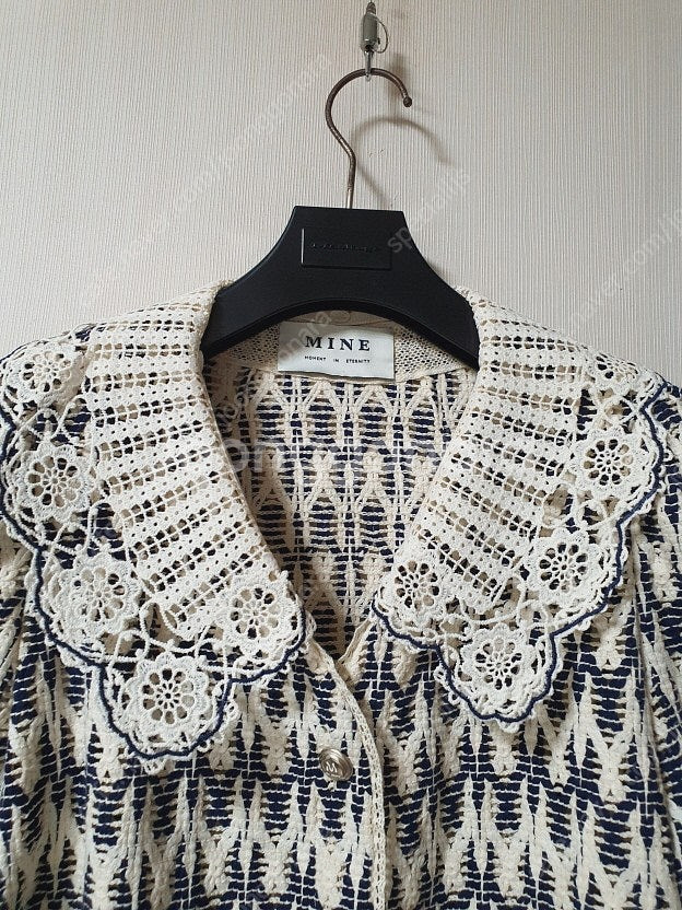 마인 mine 한섬 하프자켓 24ss 데님 팬츠 캐시미어 뷔스티에 원피스--8