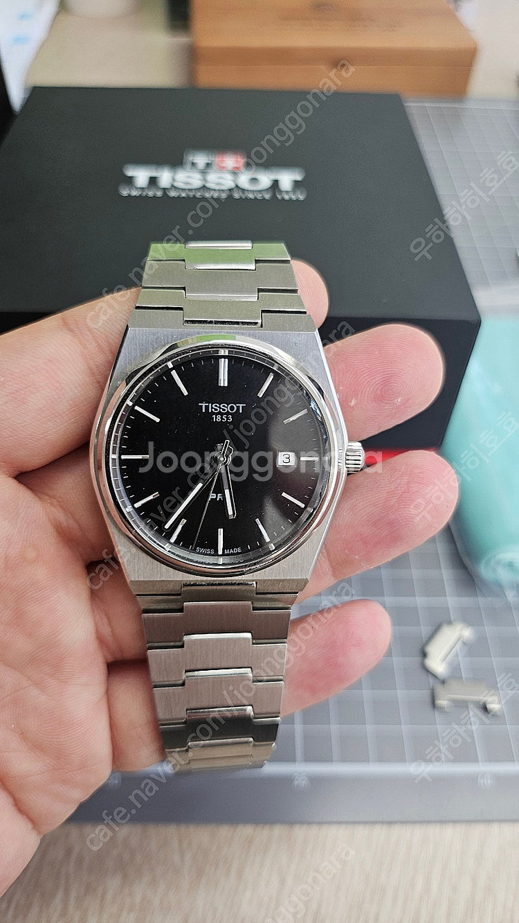 티쏘 prx 쿼츠 40mm 블랙--2