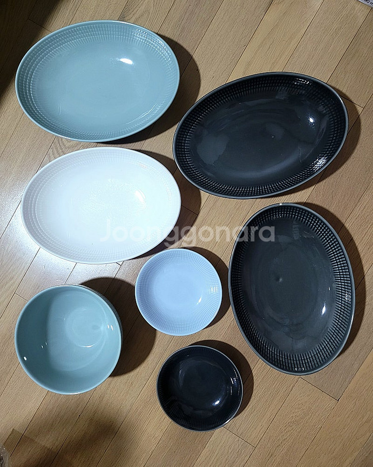 프랑스 메레신 도자기 그릇 세트 7개모두가격--0