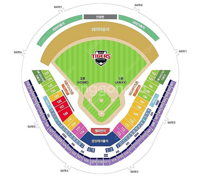 7/18 금 KBO 기아 VS NC 야구 중테 중앙테이...--0