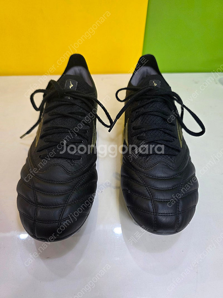 미즈노 모렐리아 네오 4 베타 재팬 블랙골드 260 판매합니다 P1GA234050--1