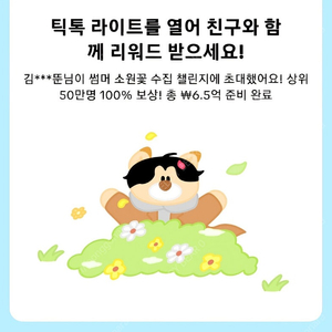 틱톡라이트 소원꽃 미접속 5개 판매