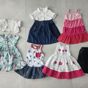 90-100사이즈 여아옷 원피스 외 7벌 일괄 2만5천원