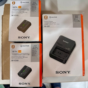 SONY NP-FZ100 BC-QZ1 정품 배터리 2개 및 충전기 1개