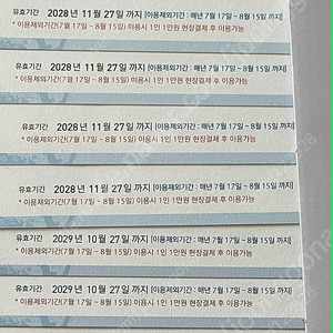 소노호텔&리조트 워터파크 입장교환권 판매 8매