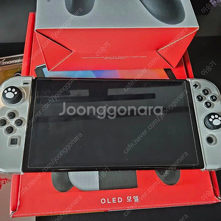 닌텐도 스위치 oled + 프로콘 (냥발,케이스,갈림방...--1