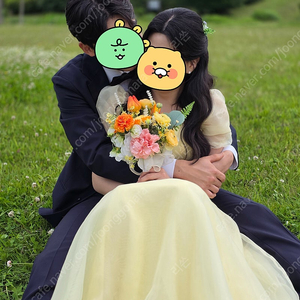 셀프 야외 웨딩스냅 촬영 드레스, 조화부케, 환복텐트 판매합니다