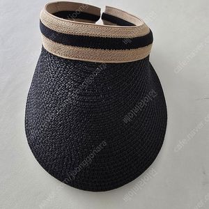 여성 라탄 밀짚 라피아햇 프리사이즈 블랙
