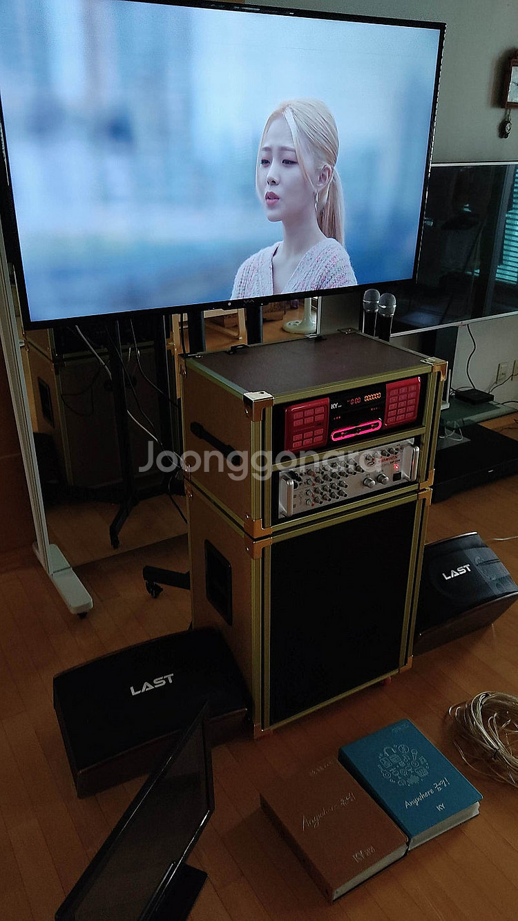 금영 노래방 기계 반주기 앰프 우퍼 스피커 무선마이크2...--4