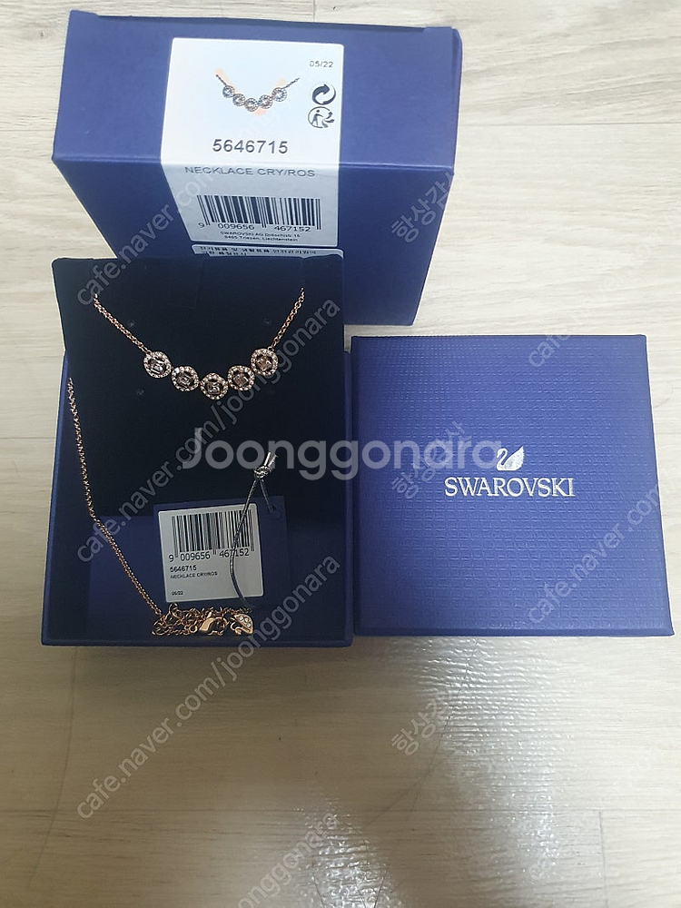 새제품)스와로브스키 엔젤릭 스퀘어 목걸이 정품--6