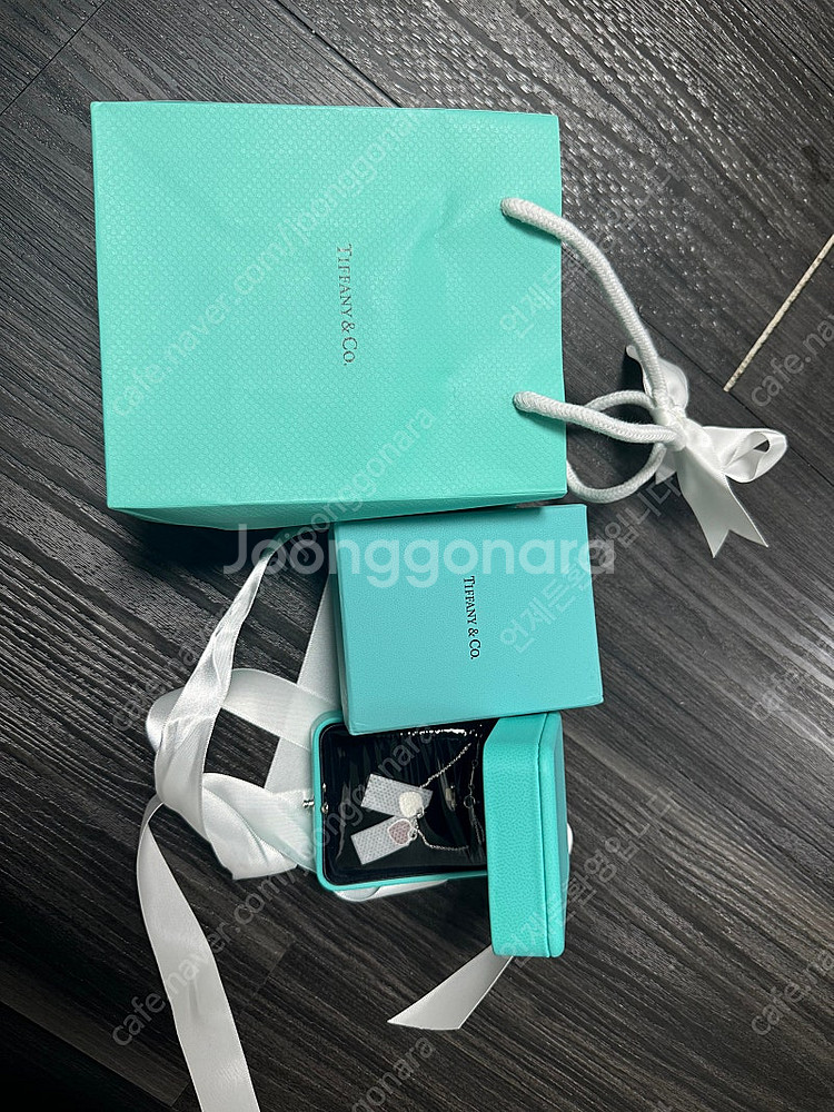새상품)티파니앤코더블하트미니레드16인치--2