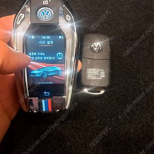 폭스바겐 제타 오래된 연식 구형 자동차키를 최신형 BMW 타입 LCD 풀터치 스크린 디지털 스마트키로 업그레이드 전환 제작 편리한 근접도어, PKE 기능 추가 활성화 작업