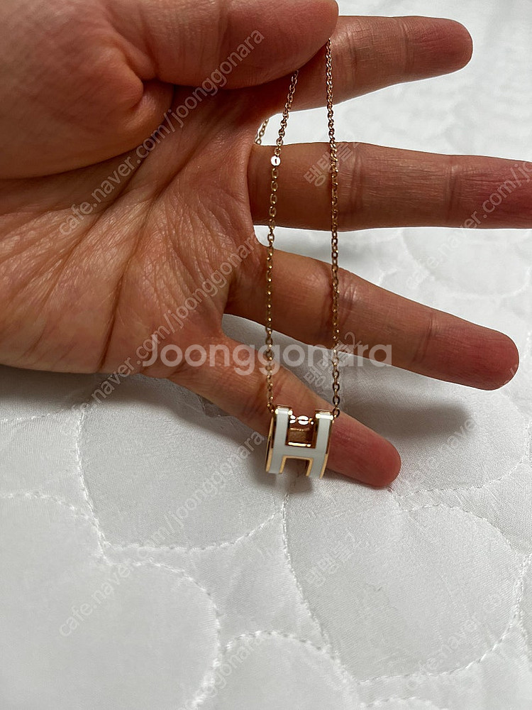 14k H목걸이--0