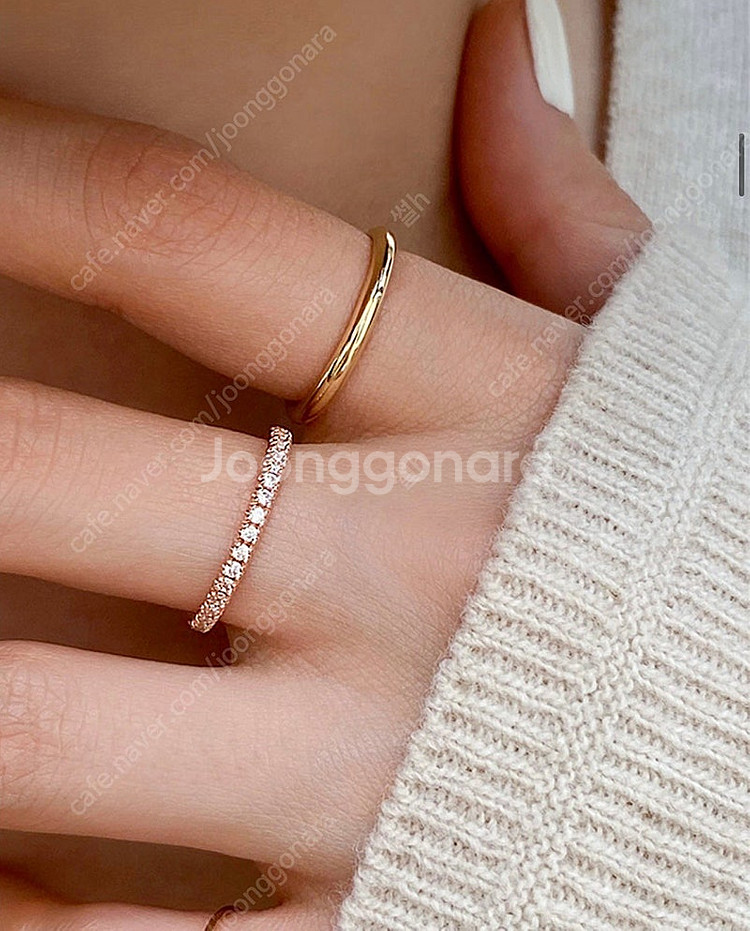 보스크 14k 2mm 데일리 볼륨 링반지--4