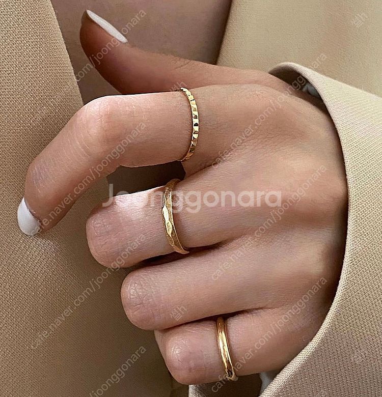 보스크 14k 2mm 데일리 볼륨 링반지--9