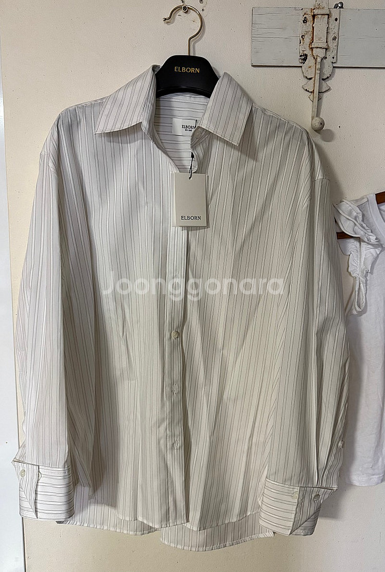 엘보른 Baron Over-Sized Shirt(white)--3