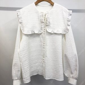 KUOSE 쿠오세 프릴 세일러 블라우스 L