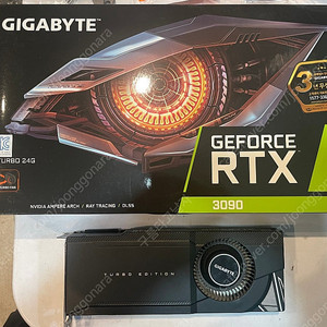 RTX3090 24GB 터보블로워 기가바이트 2Slot 풀박스