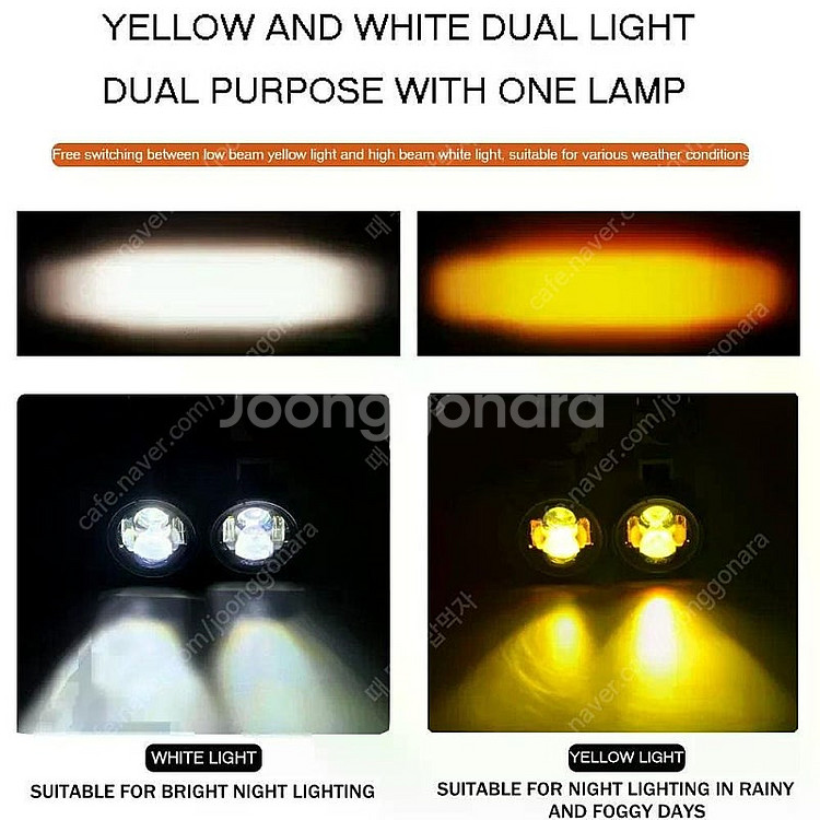오토바이 100W 헤드 라이트 안개등 LED 보조 조명...--5