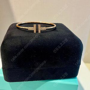 티파니 T와이어 팔찌 로즈골드 / 다이아 / S 사이즈