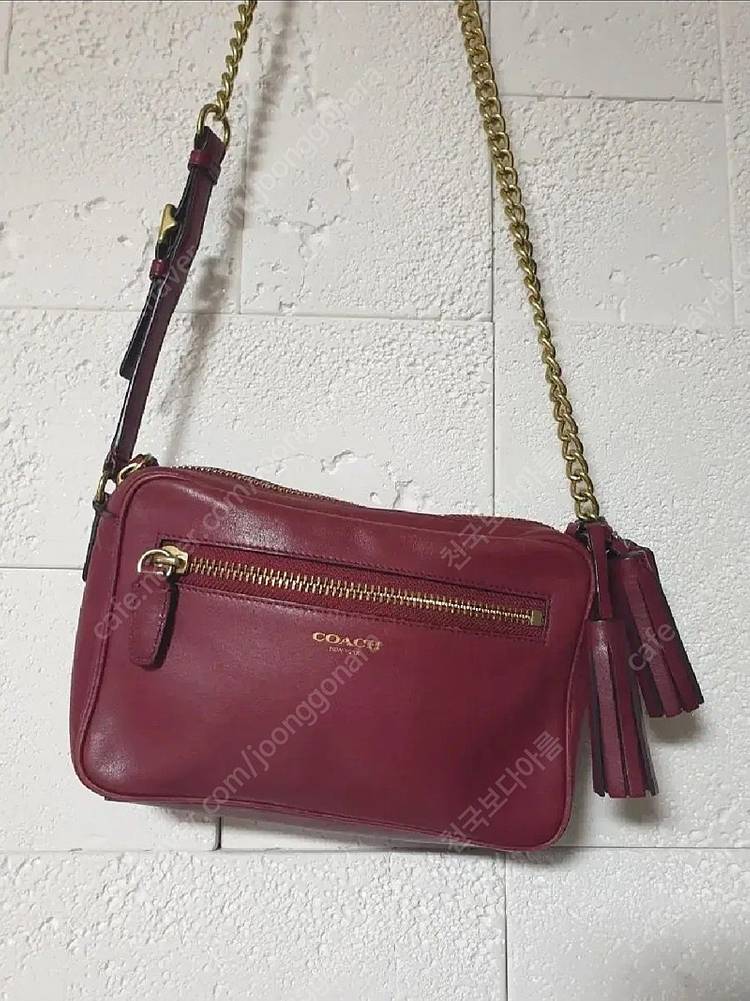 정품 코치 레거시 플라이트백 체인 크로스백--2