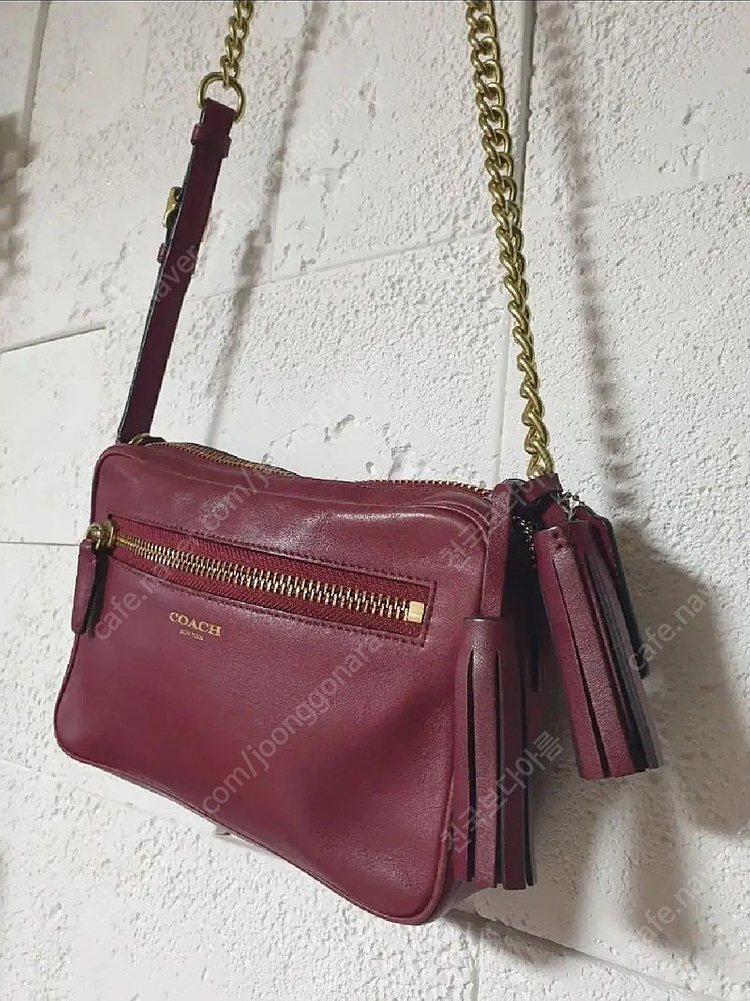 정품 코치 레거시 플라이트백 체인 크로스백--3