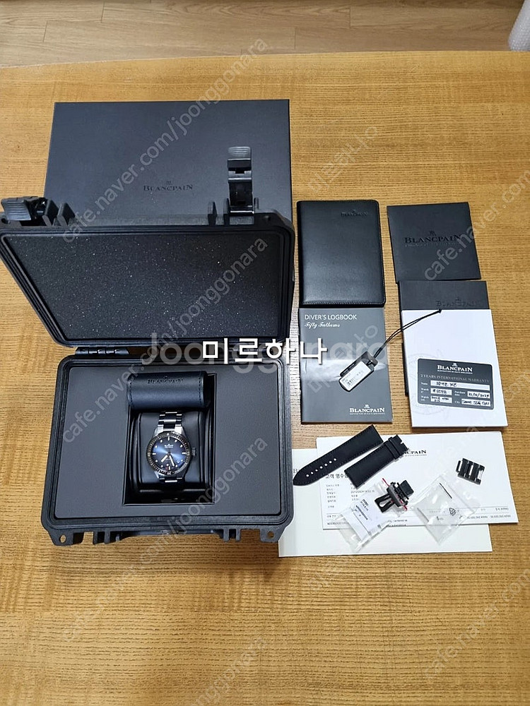 블랑팡 바티스카프 풀세라믹 블루다이얼--8