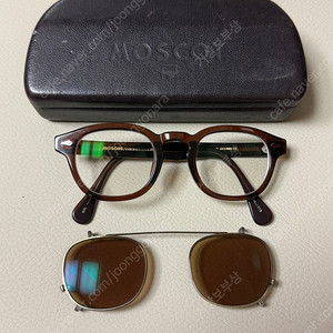 모스콧 렘토쉬 moscot lemtosh 46 브라운 + 클립온 선글라스 판매합니다