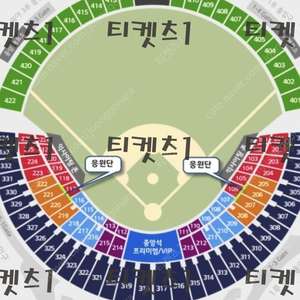 7/17,18 잠실 엘지vs롯데 야구티켓 3루 네이비석