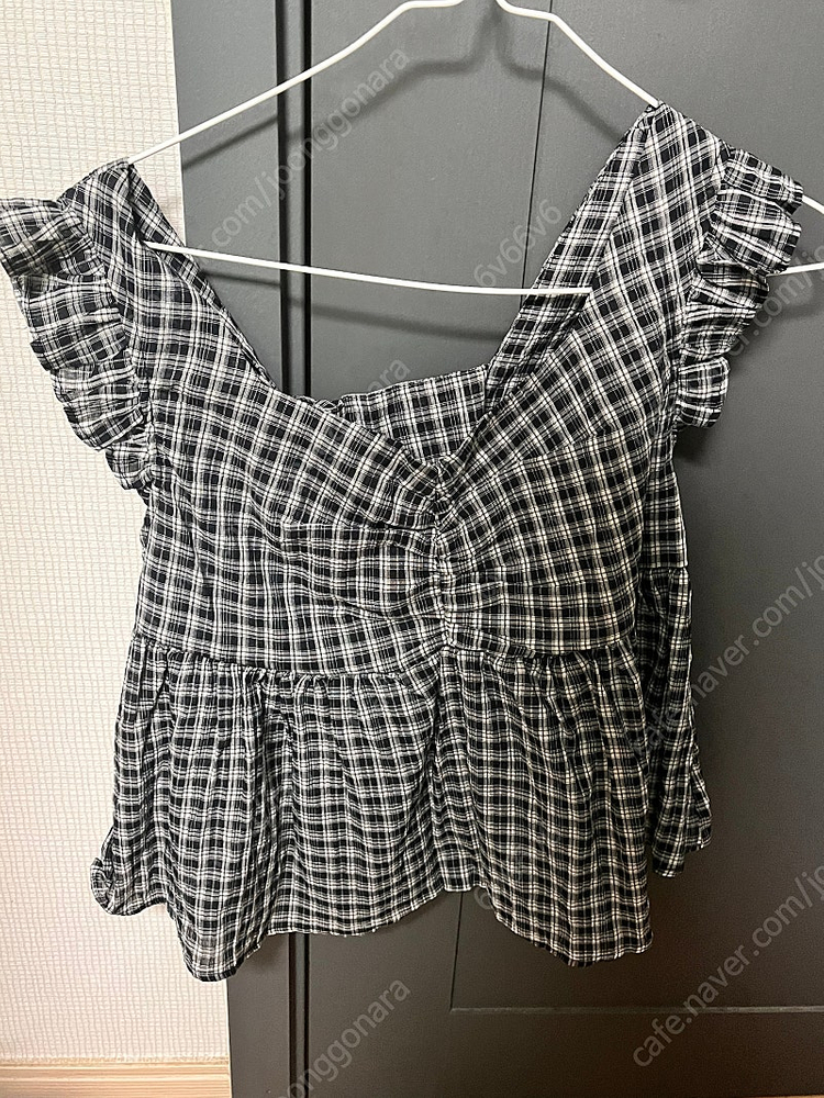 98도씨 체크 블라우스 이미지