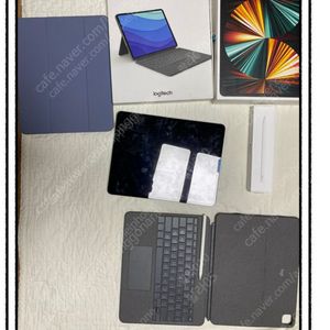 인하> ipad프로 5세대12.9" 셀룰러 512GB ,애플펜슬2,로지텍 콤보터치 ,풀박스