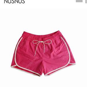 (새상품)nusnus running shorts 핑크