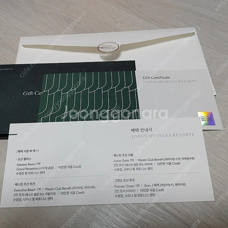 조선호텔&리조트 통합숙박권 (다크그린)--0